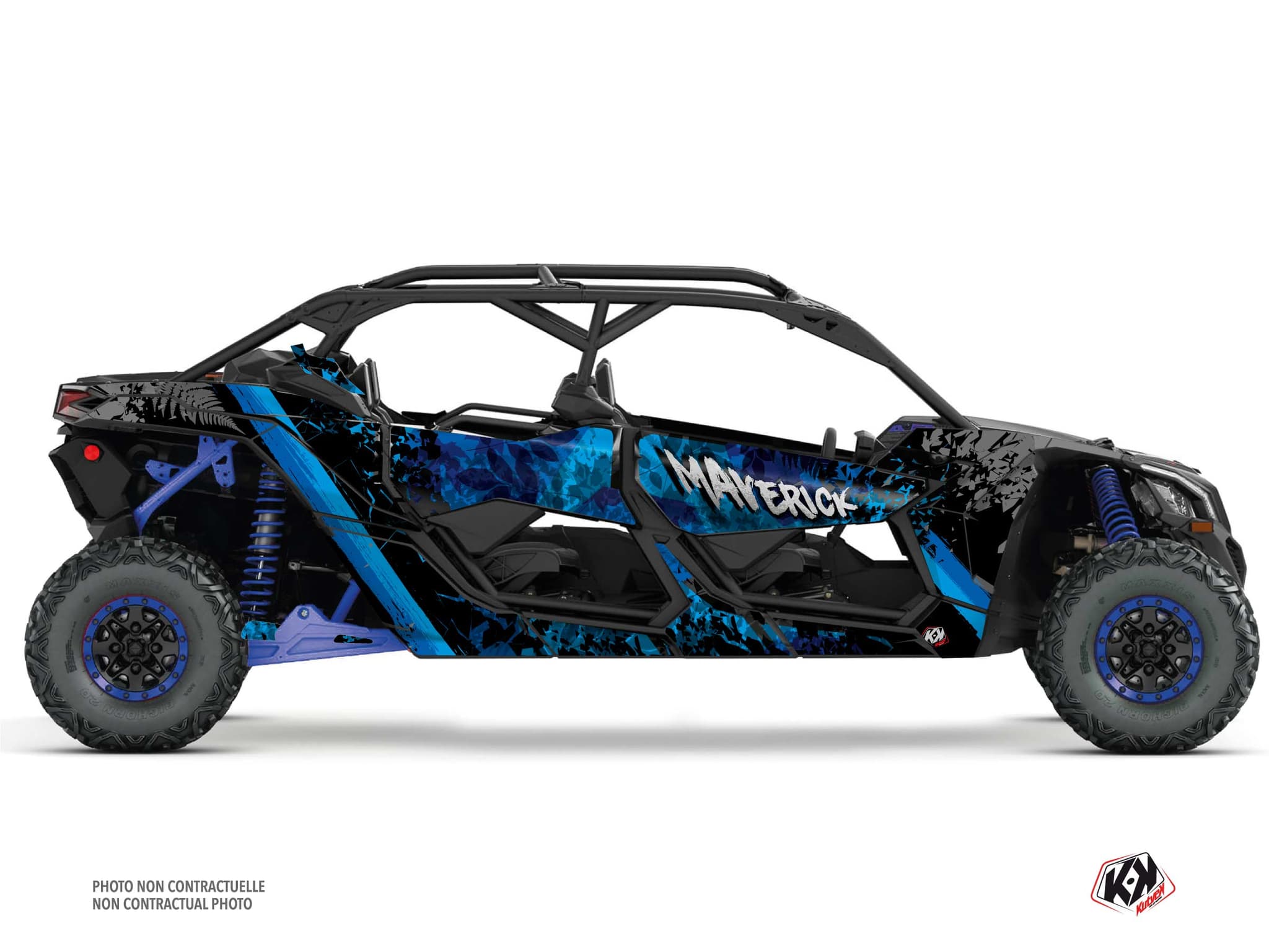 kit graphique ssv can-am maverick x3 max leaf bleu