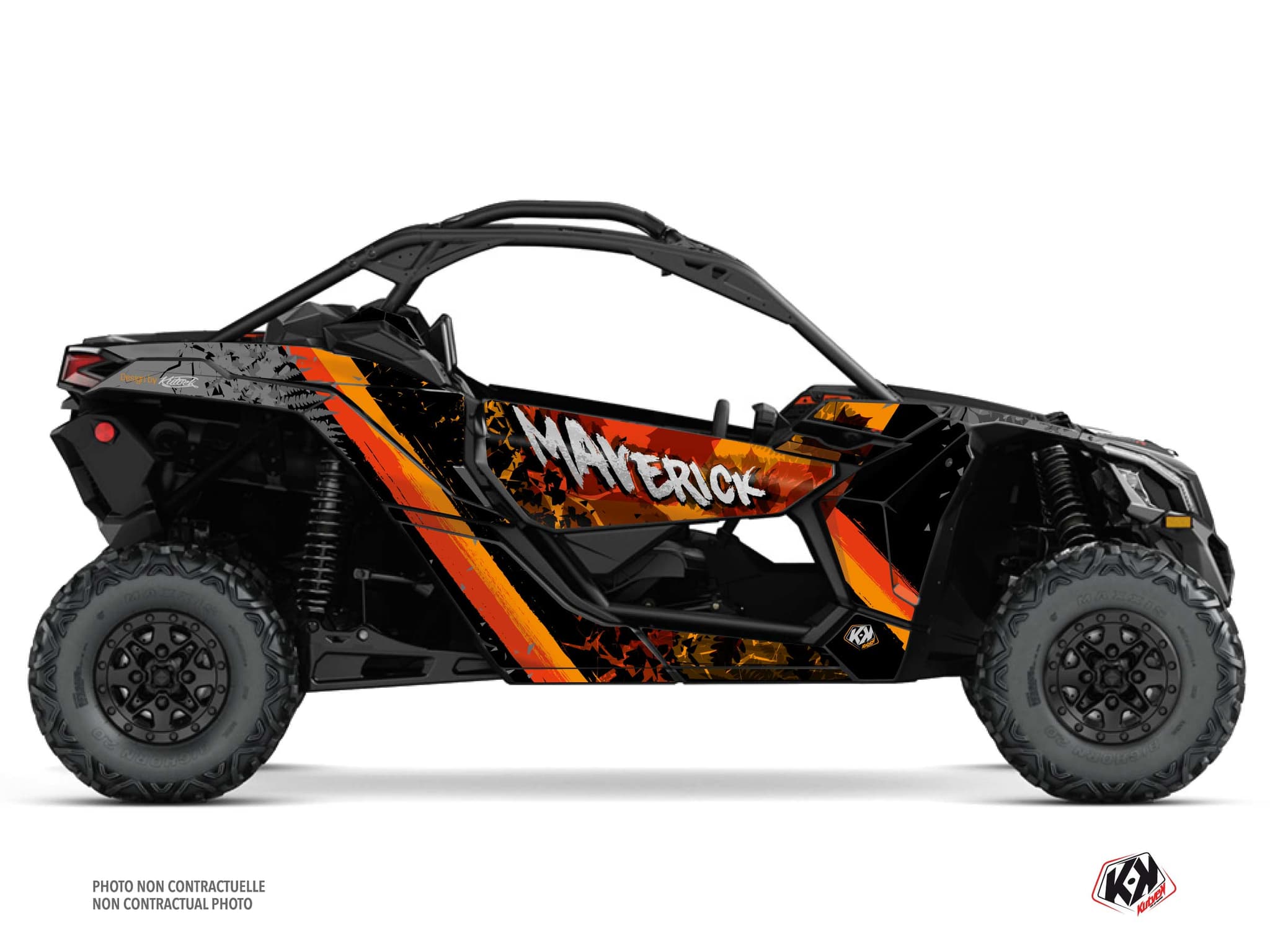 Kit graphique SSV CAN-AM MAVERICK X3 LEAF Orange