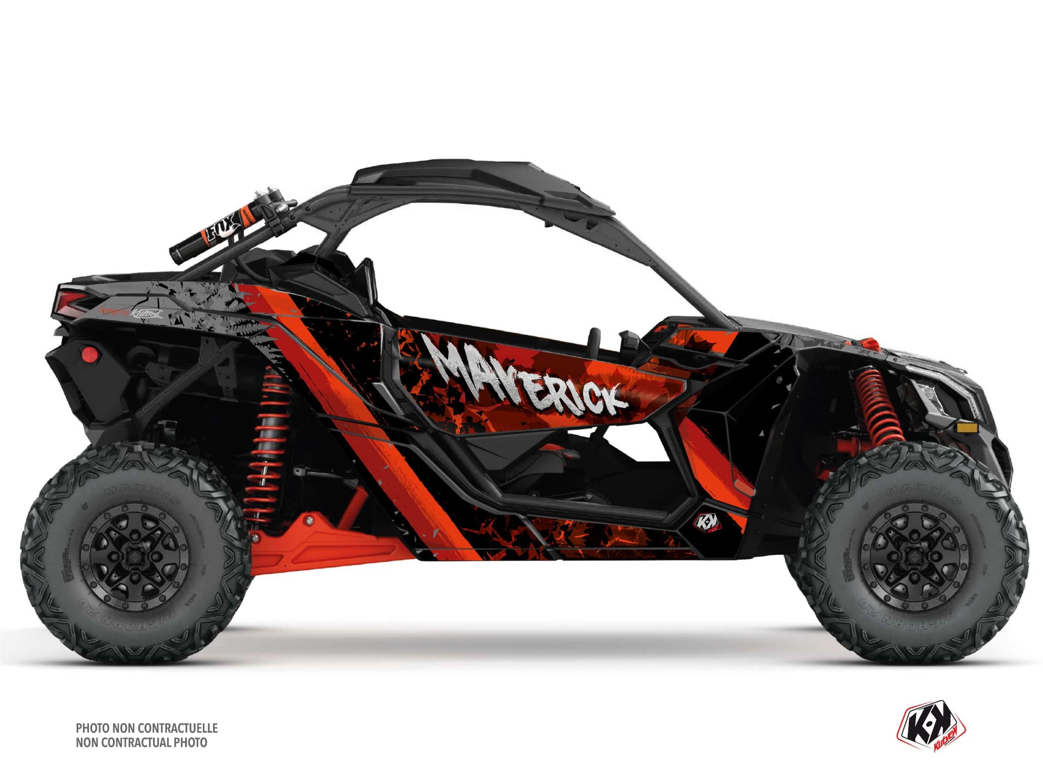 Kit Graphique ssv can-am maverick x3 leaf rouge