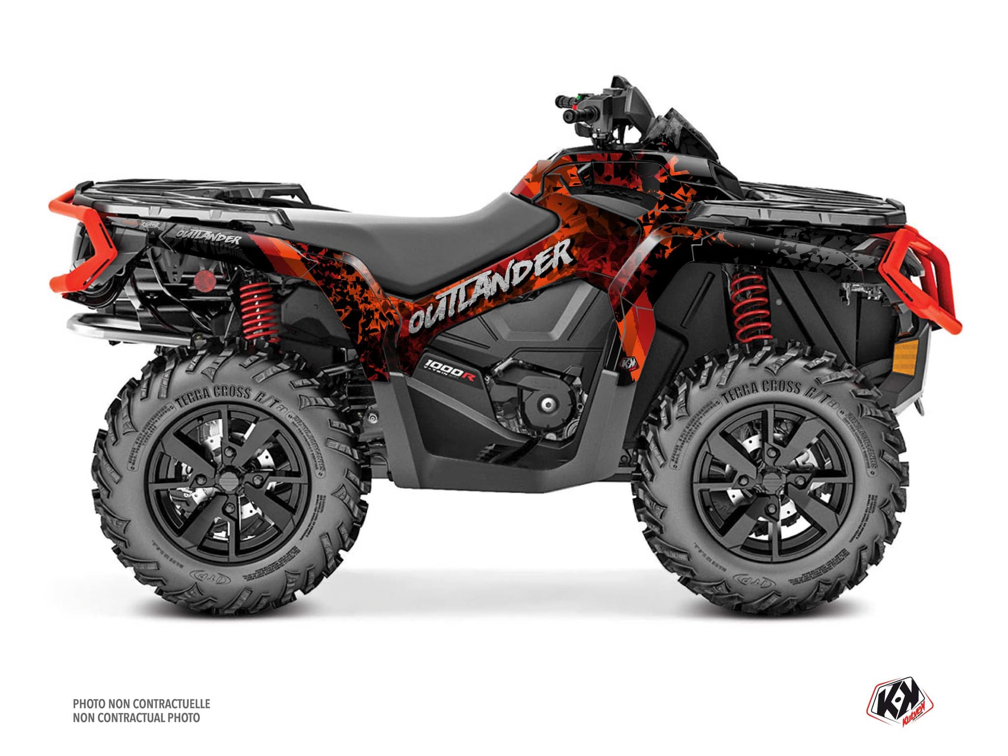 Kit graphique Quad CAN-AM OUTLANDER 1000 R LEAF Rouge | Can am | Kutvek