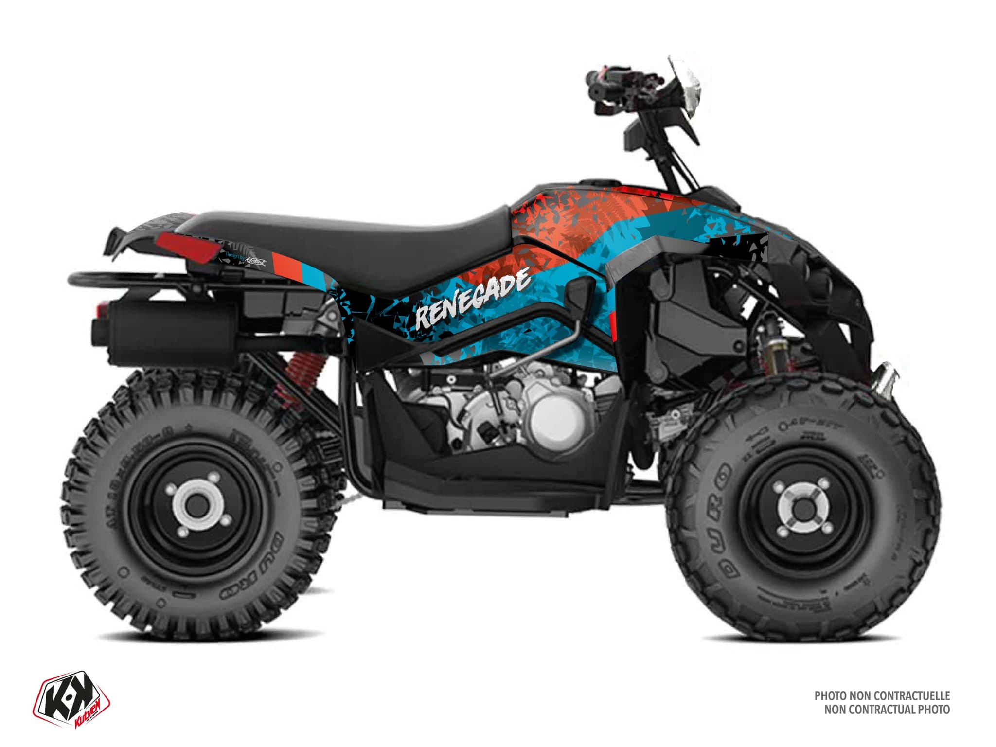 Kit graphique Quad CAN-AM RENEGADE 110 LEAF Turquoise
