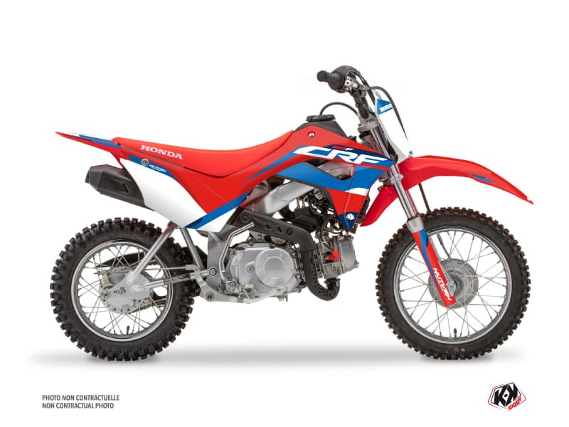 Kit graphique Moto Cross League Honda 110F CRF Rouge