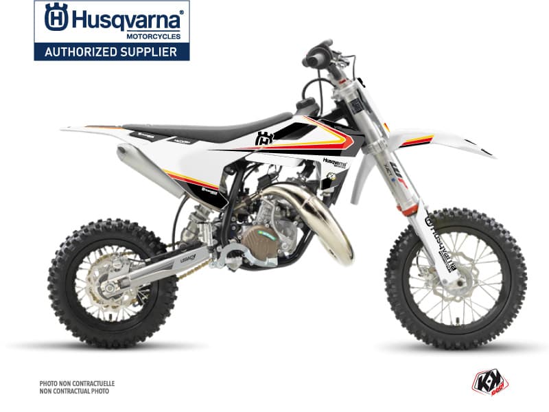 kit graphique motocross husqvarna tc 50 legacy noir-jaune
