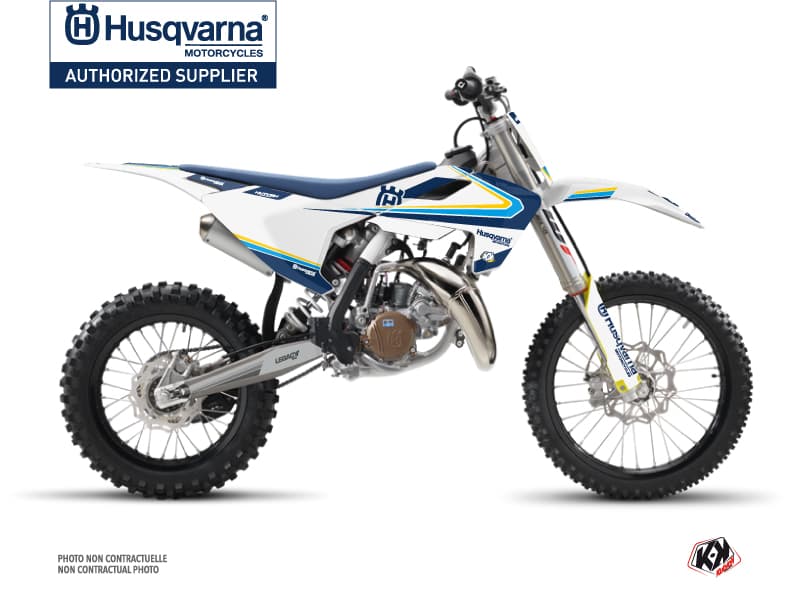 Kit graphique Moto Cross Legacy Husqvarna TC 85 Bleu Jaune