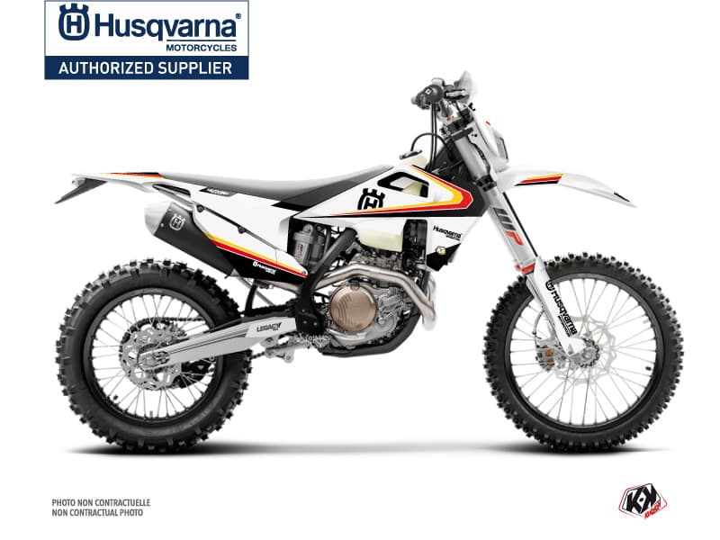 kit graphique motocross husqvarna te 300 legacy noir-jaune