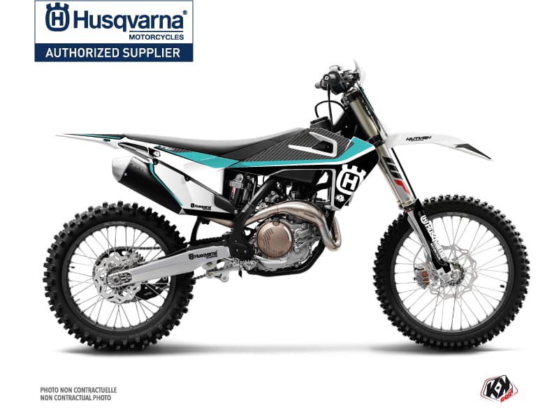 deko-set moto-cross legend husqvarna tc 250 türkis