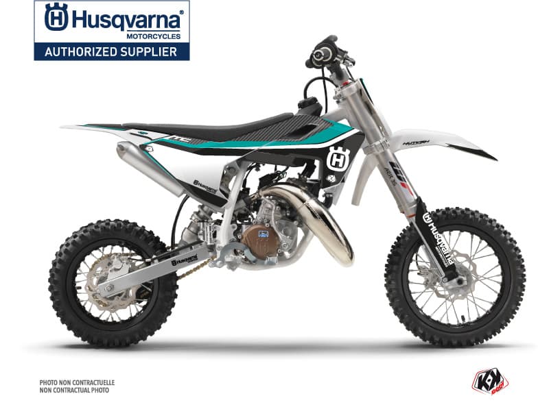 kit graphique motocross husqvarna tc 50 legend turquoise