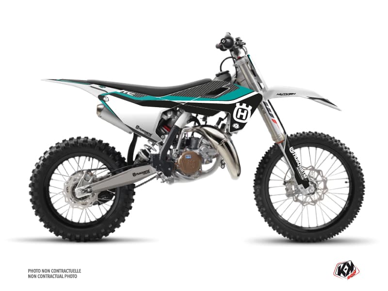 kit graphique motocross husqvarna tc 85 legend turquoise