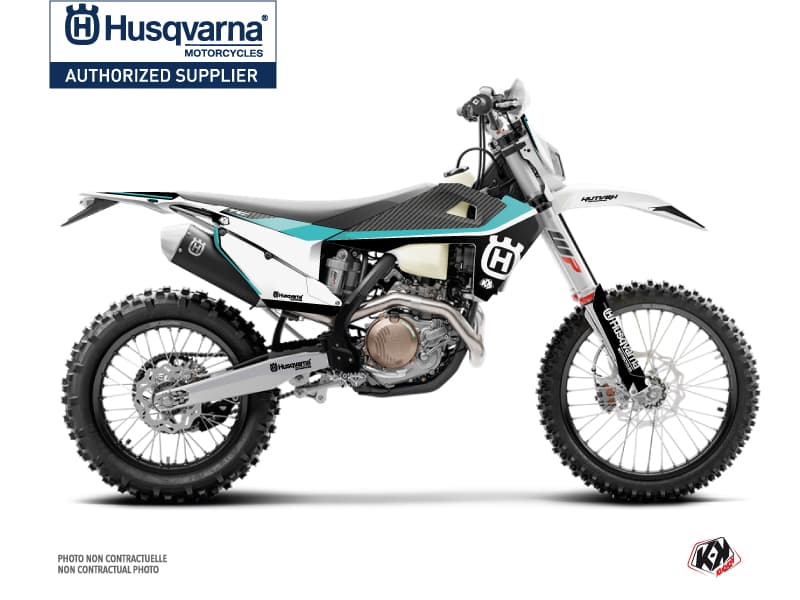 kit graphique motocross husqvarna te 250 legend turquoise