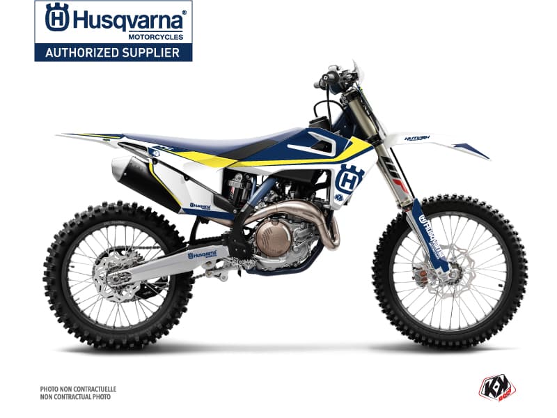 deko-set moto-cross legend husqvarna fc 450 blau