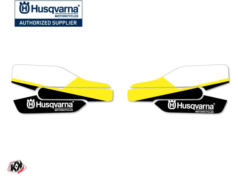kit graphique stickers de protège mains legend motocross husqvarna te-fe noir