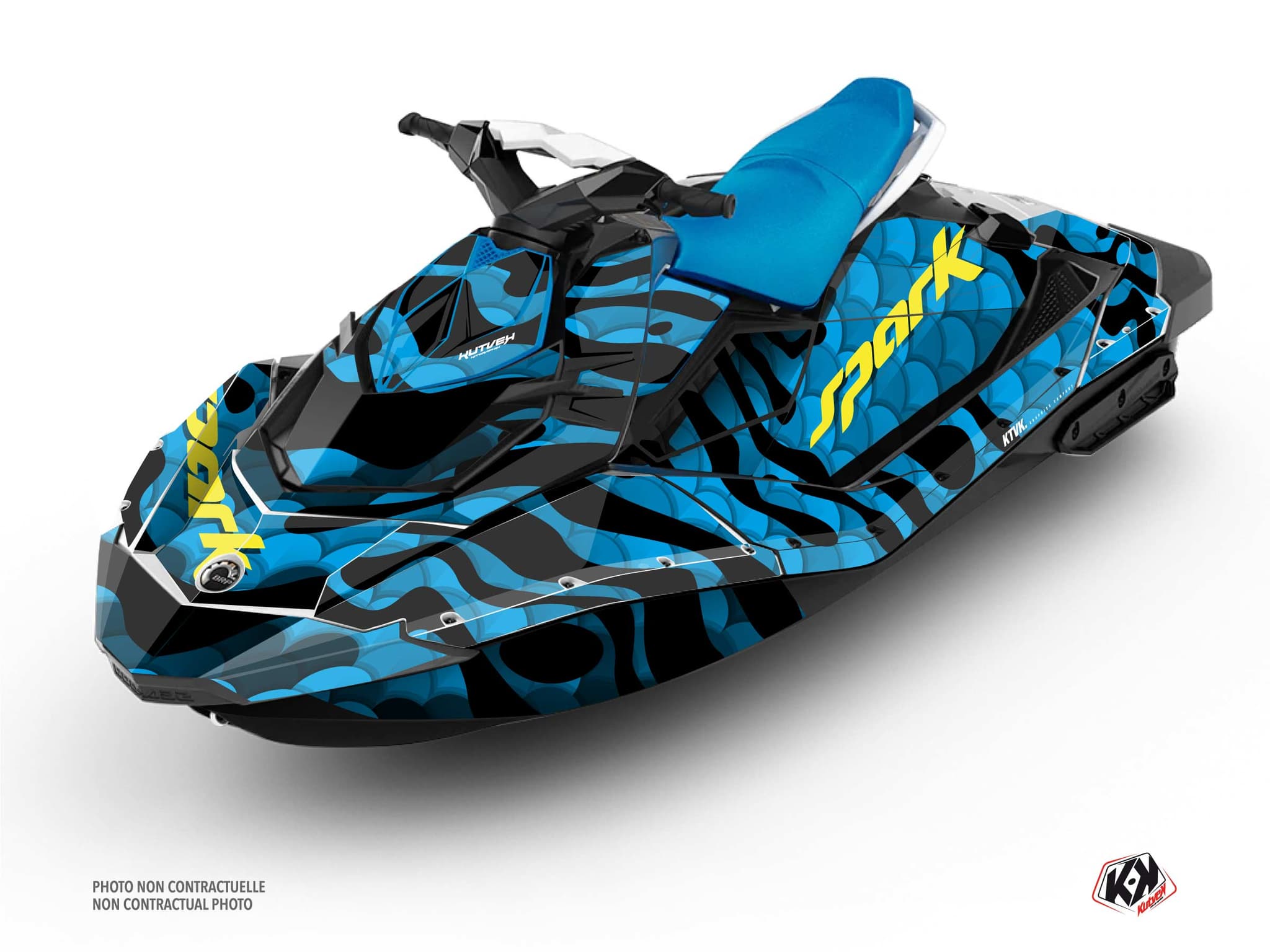 kit graphique jet-ski seadoo spark makro bleu