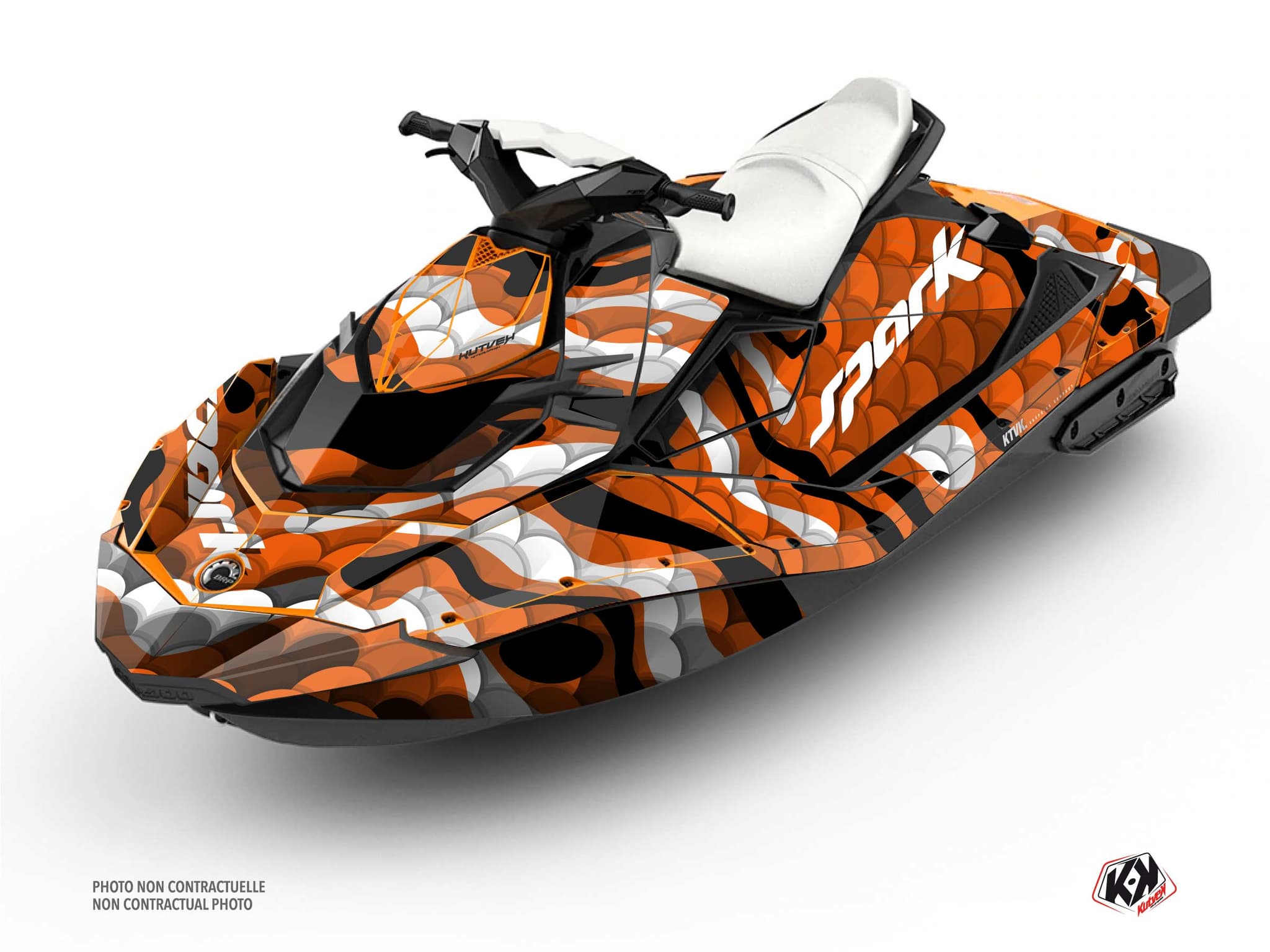 Kit graphique Jet-Ski Makro Seadoo Spark Orange