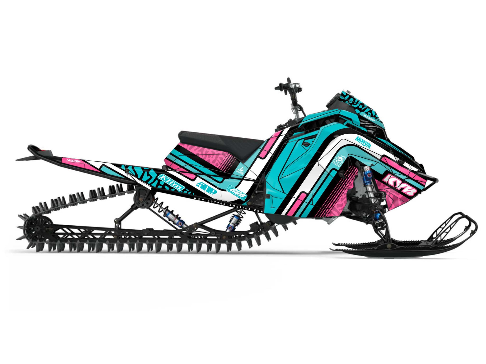kit déco motoneige polaris voyageur 600 mana turquoise