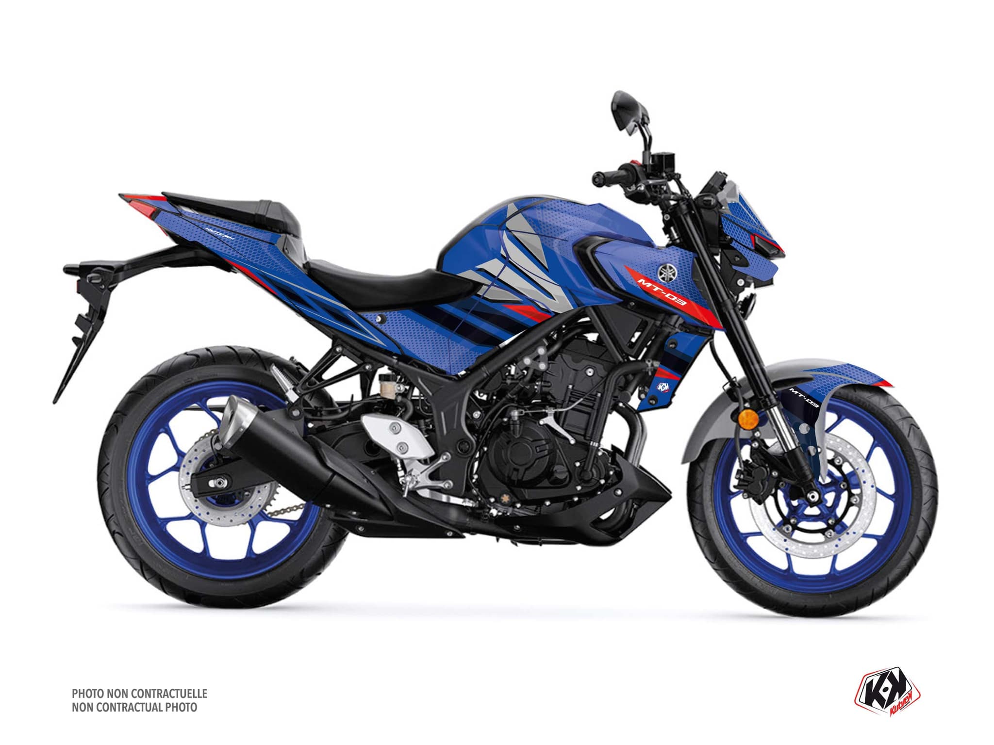 kit graphique moto yamaha mt 03 mantis bleu