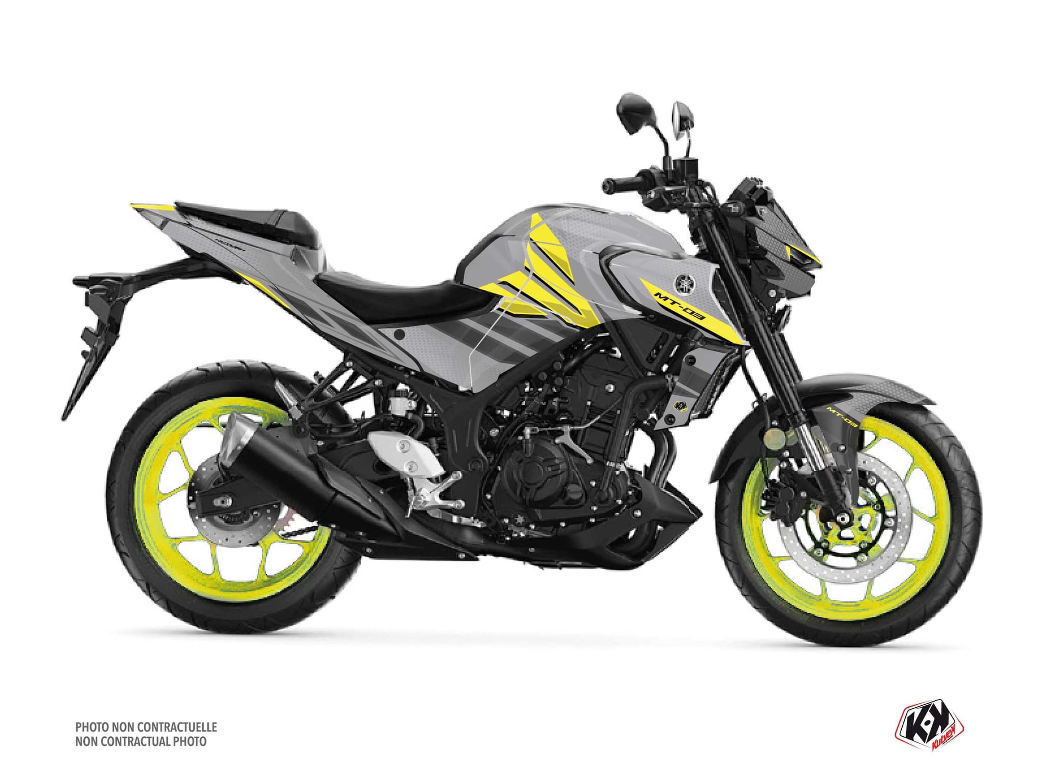 kit graphique moto yamaha mt 03 mantis jaune
