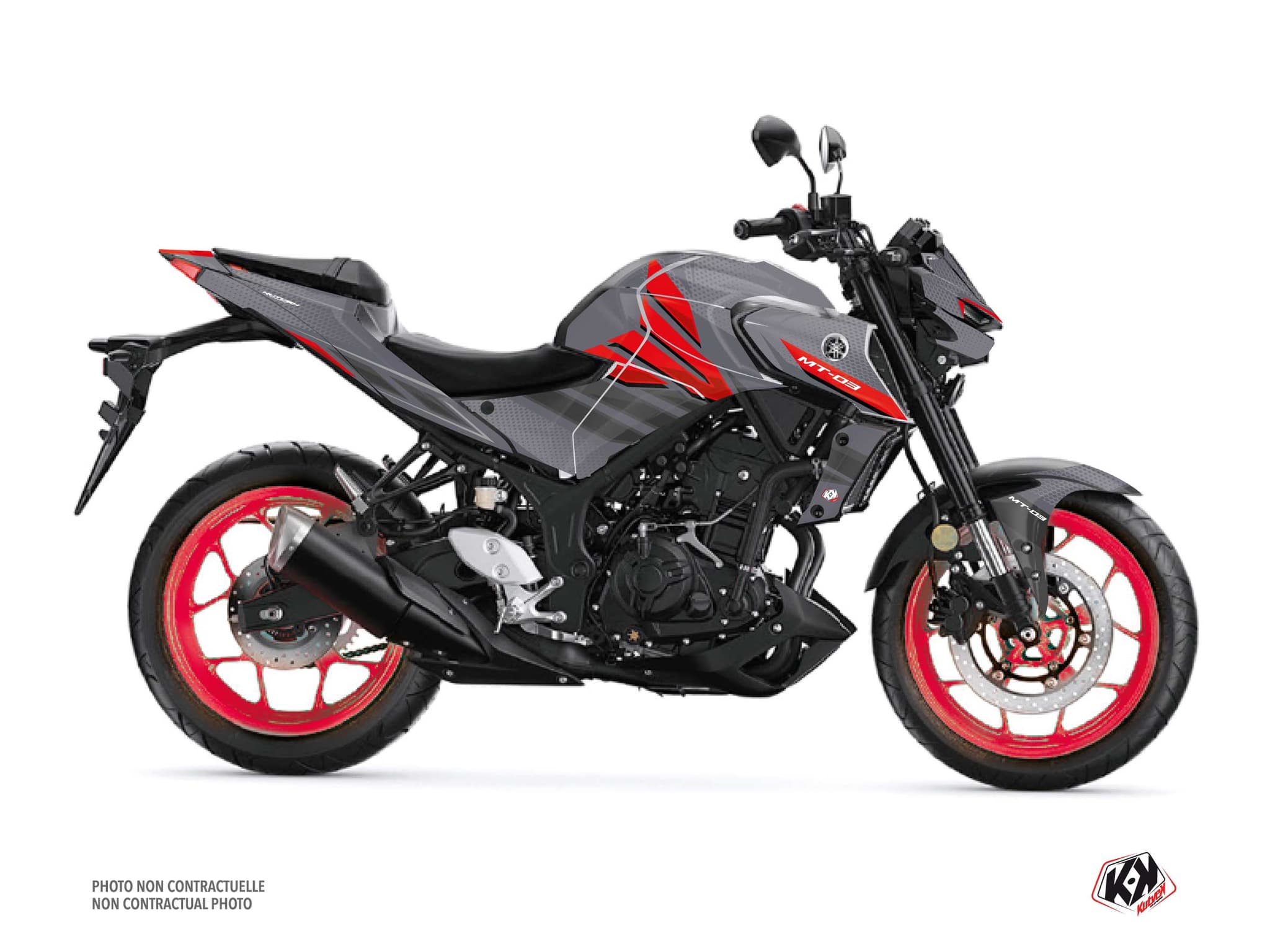 Kit graphique Moto Mantis Yamaha MT 03 Rouge