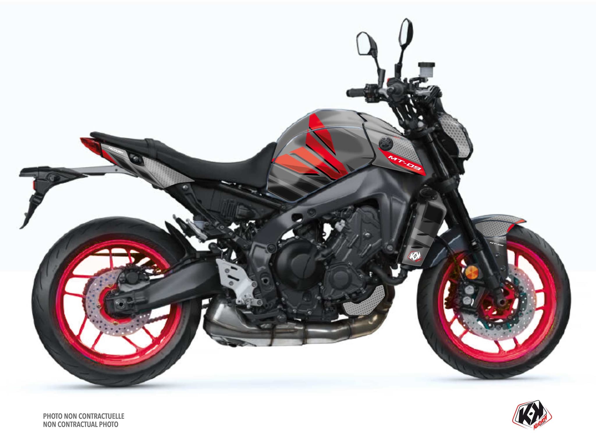 Kit graphique Moto Mantis Yamaha MT 09 Rouge