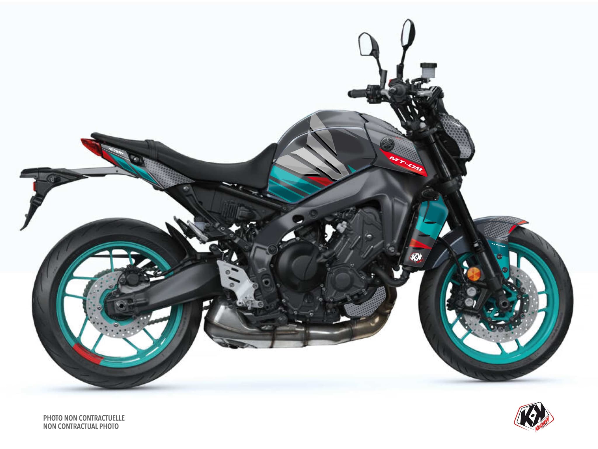 Kit graphique Moto Mantis Yamaha MT 09 Turquoise