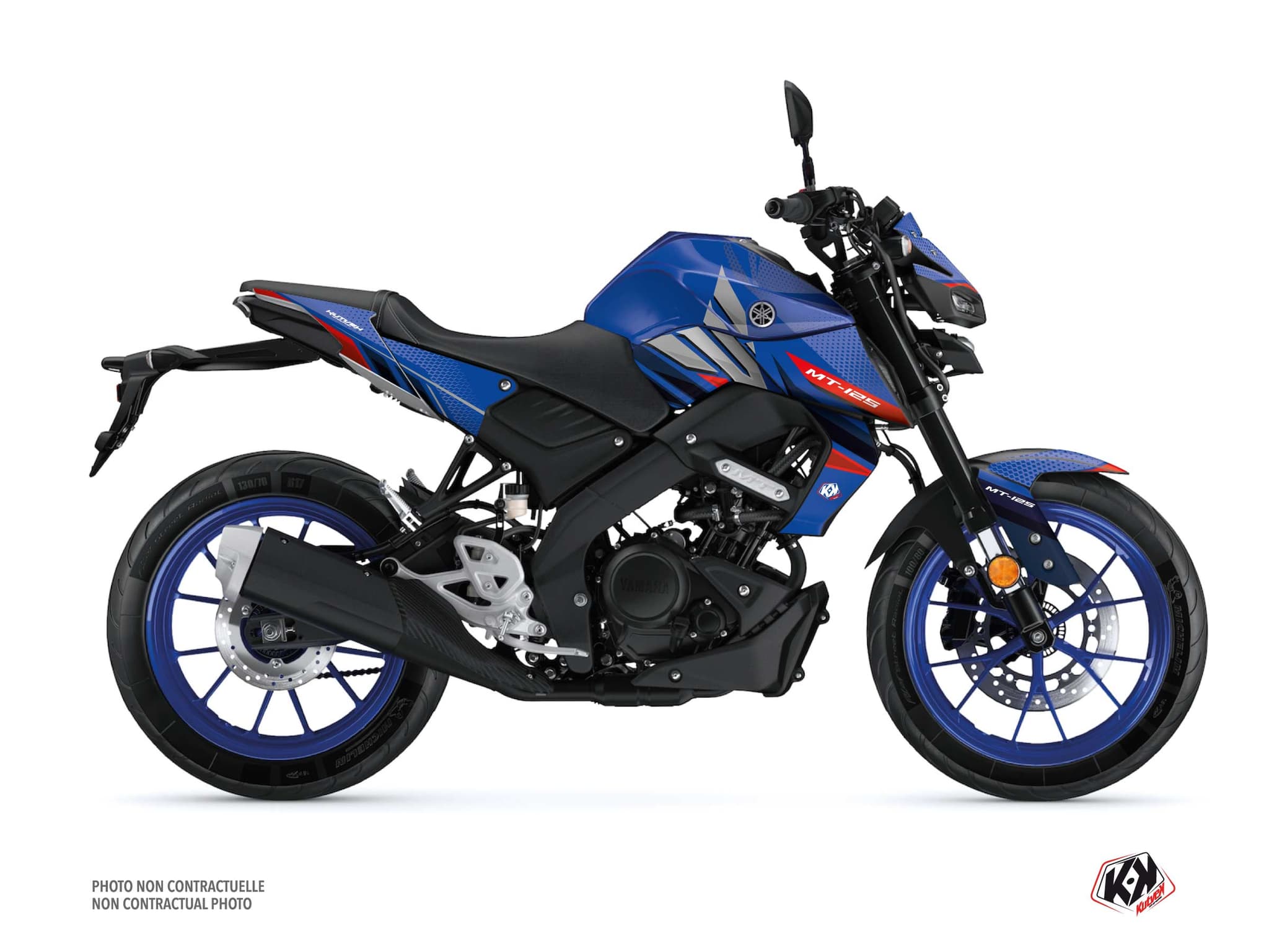 Kit graphique Moto Mantis Yamaha MT 125 Bleu