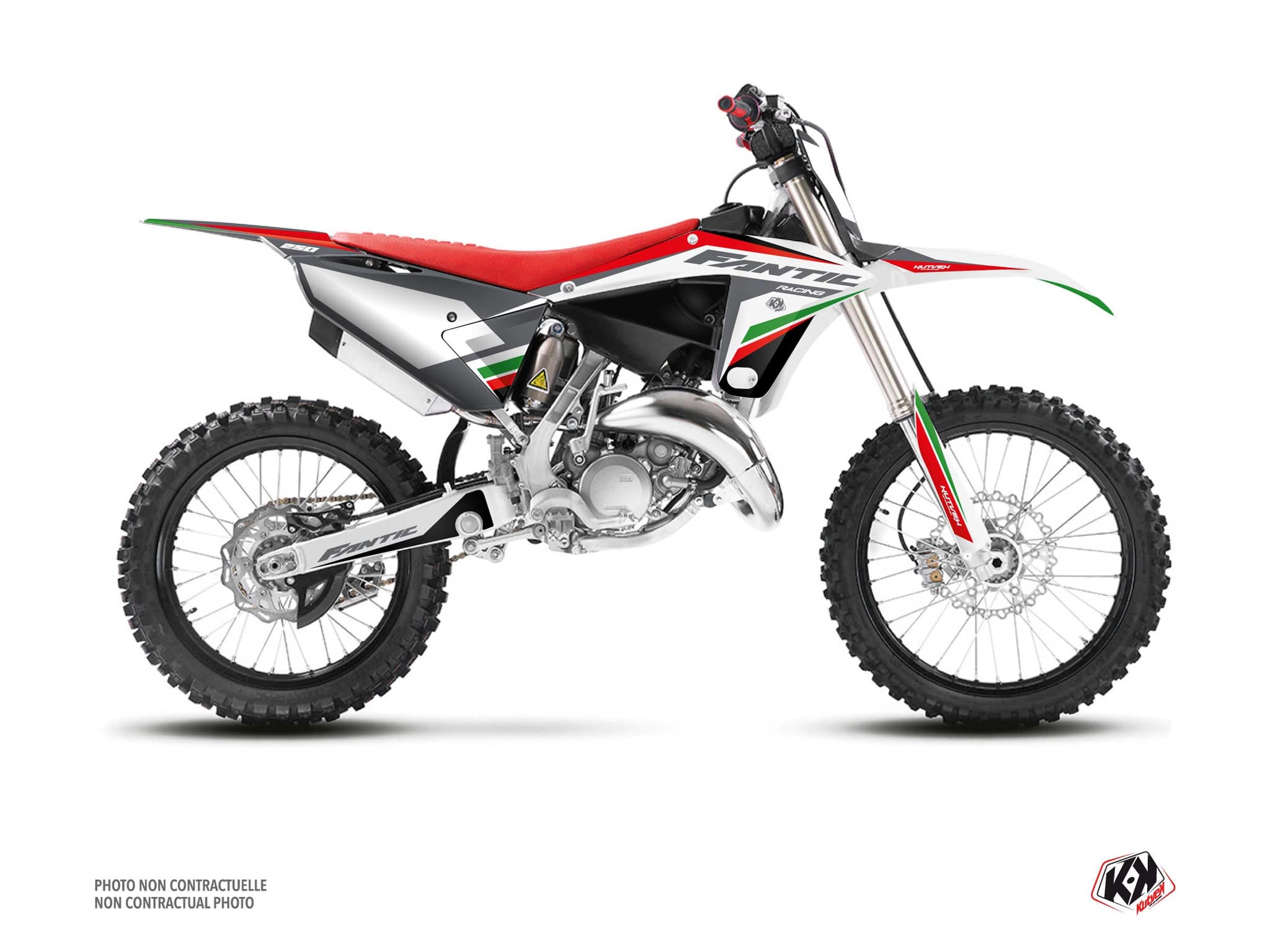 dirt bike fantic xx 250 mantova green serie graphic kit