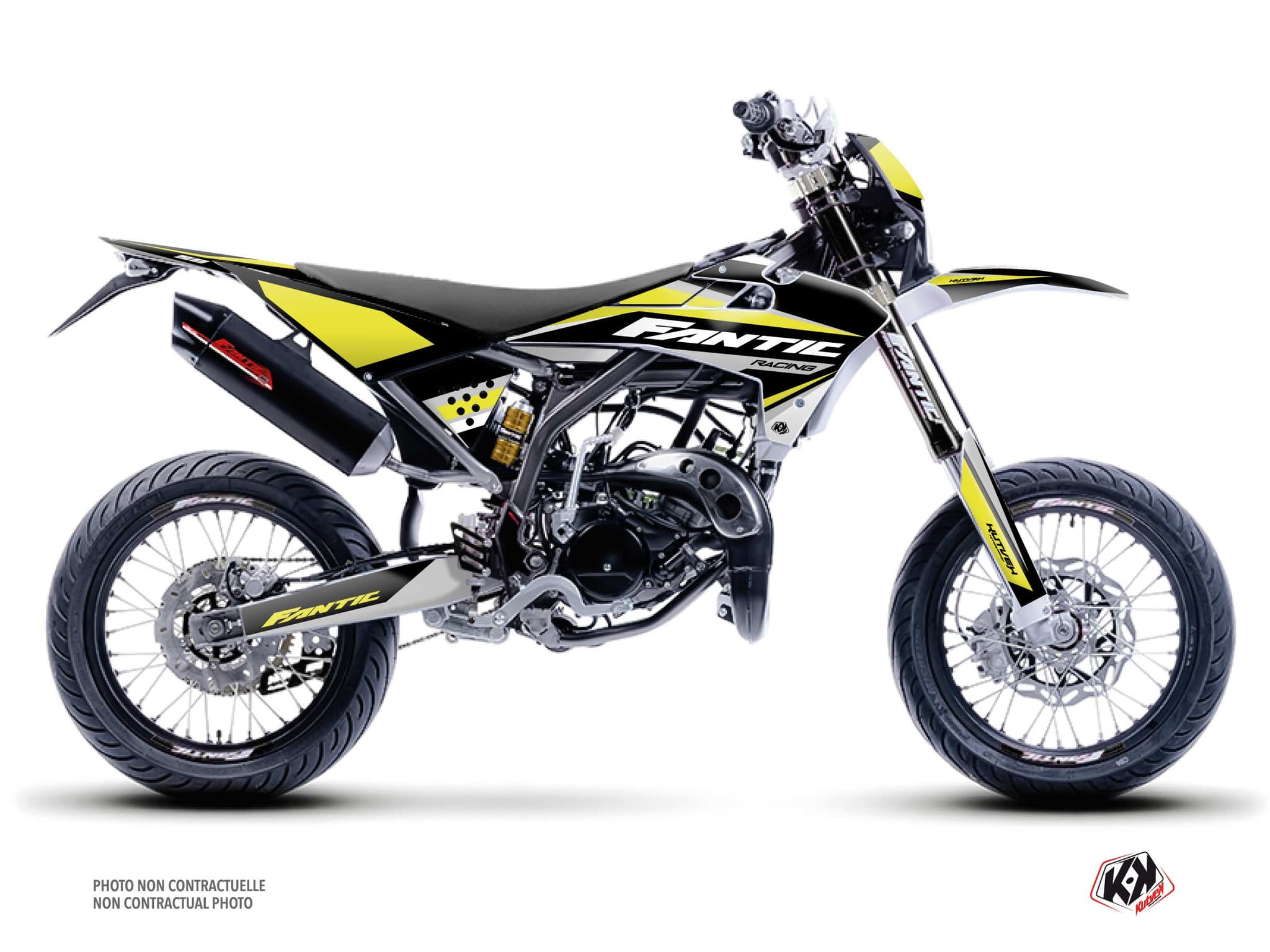 kit graphique 50cc mantova fantic xm 50 jaune neon | Fantic | Kutvek
