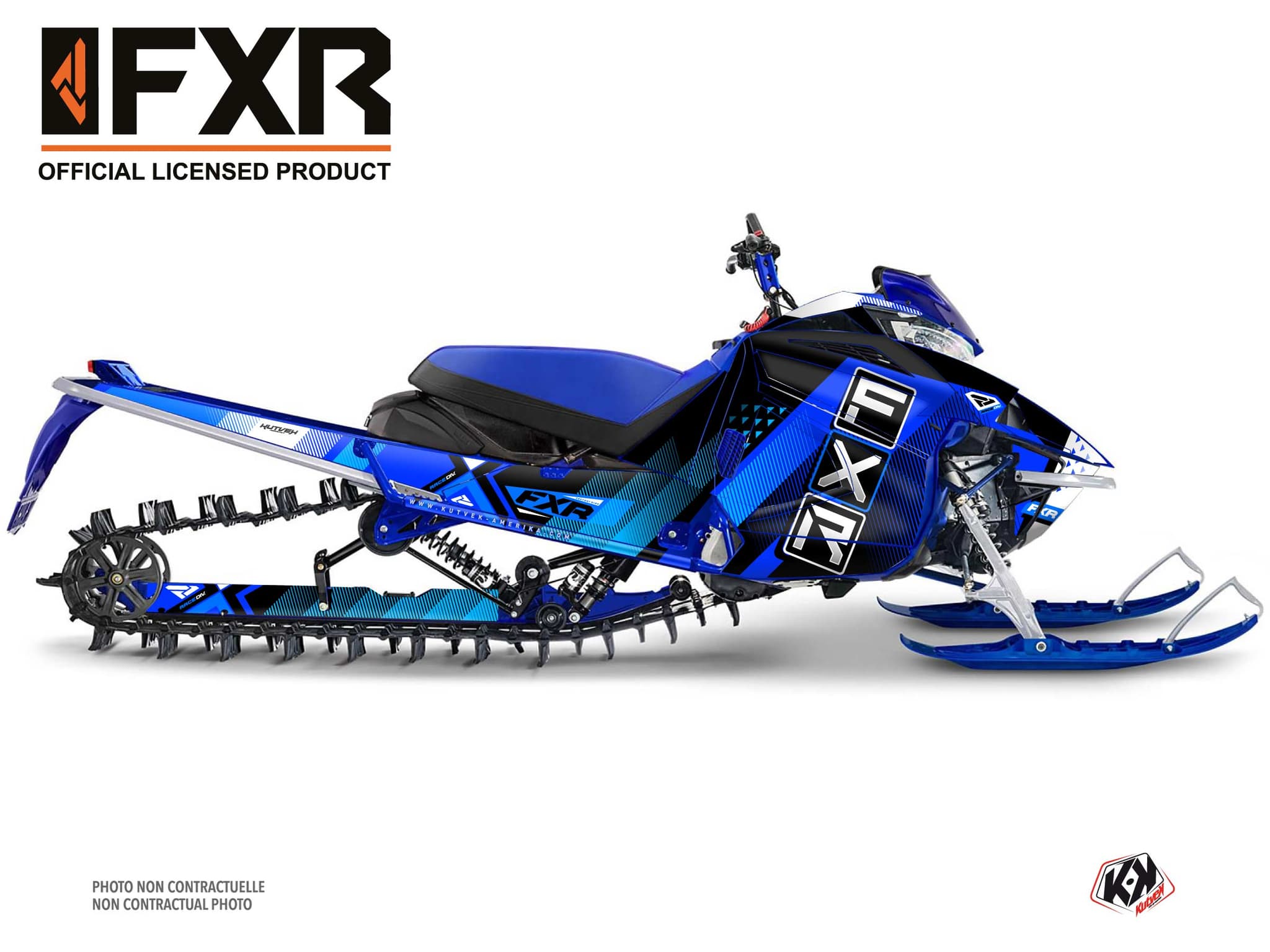 kit déco motoneige yamaha sx venom mountain fxr marginal bleu