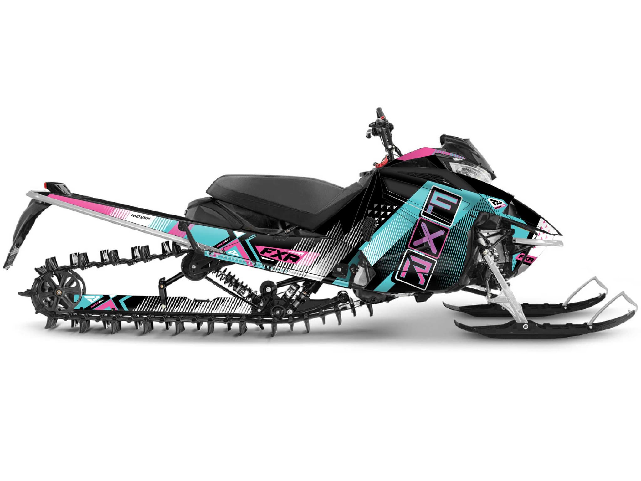 Kit graphique Motoneige YAMAHA APEX FXR MARGINAL Turquoise