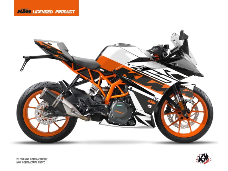kit graphique moto ktm rc 125 mass orange