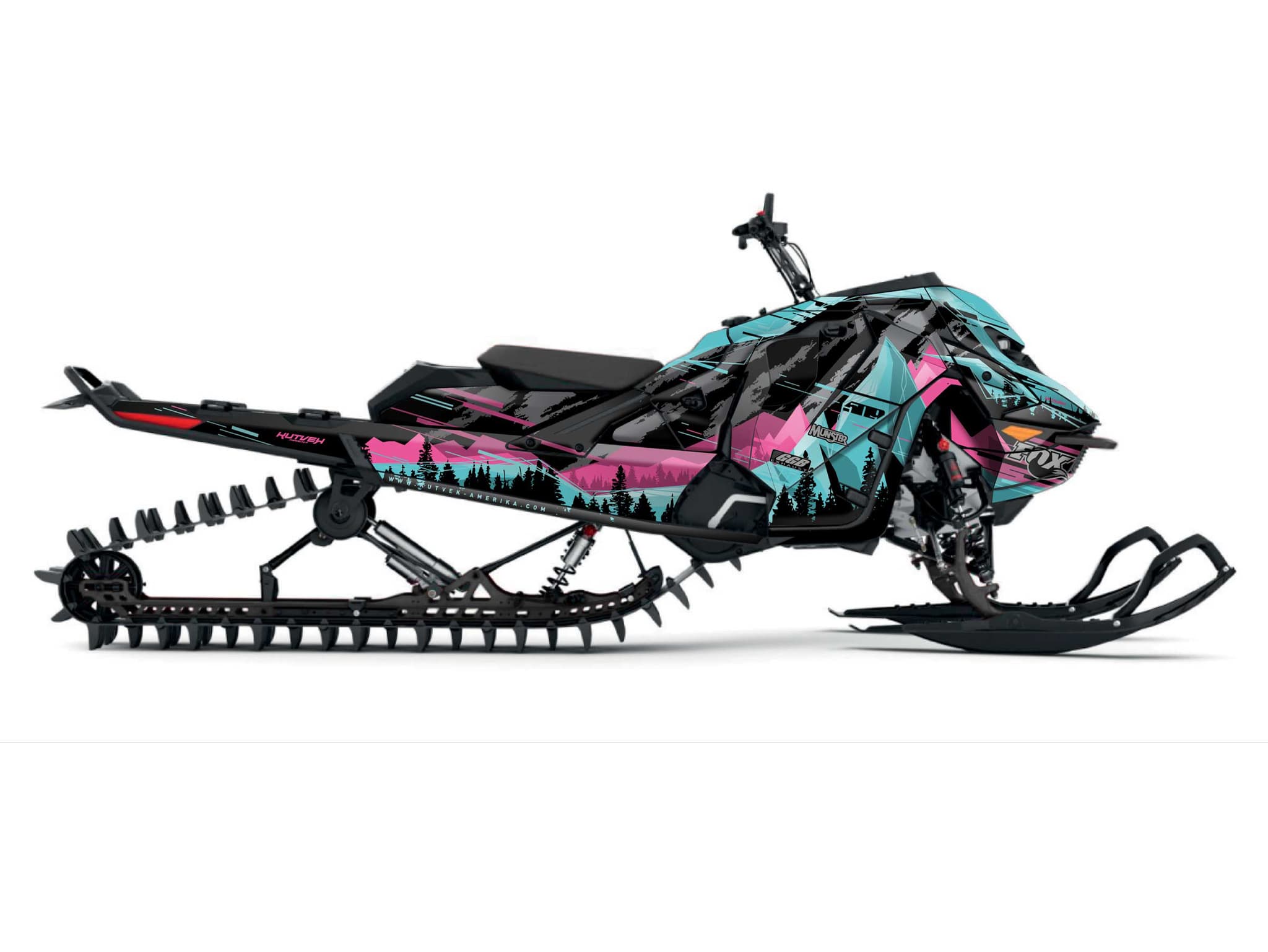 kit déco motoneige skidoo backcountry sport meteor turquoise