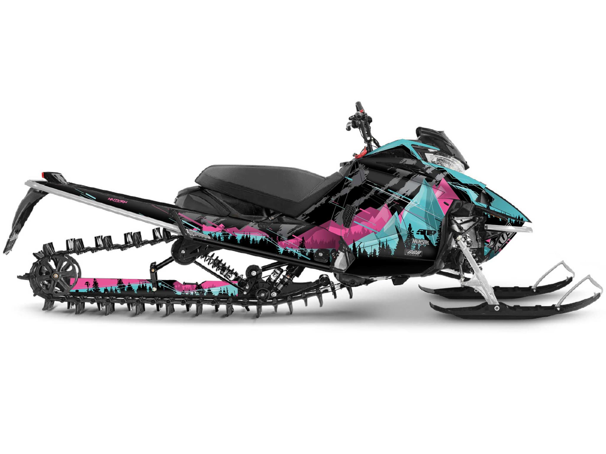 Kit graphique Motoneige YAMAHA APEX METEOR Turquoise