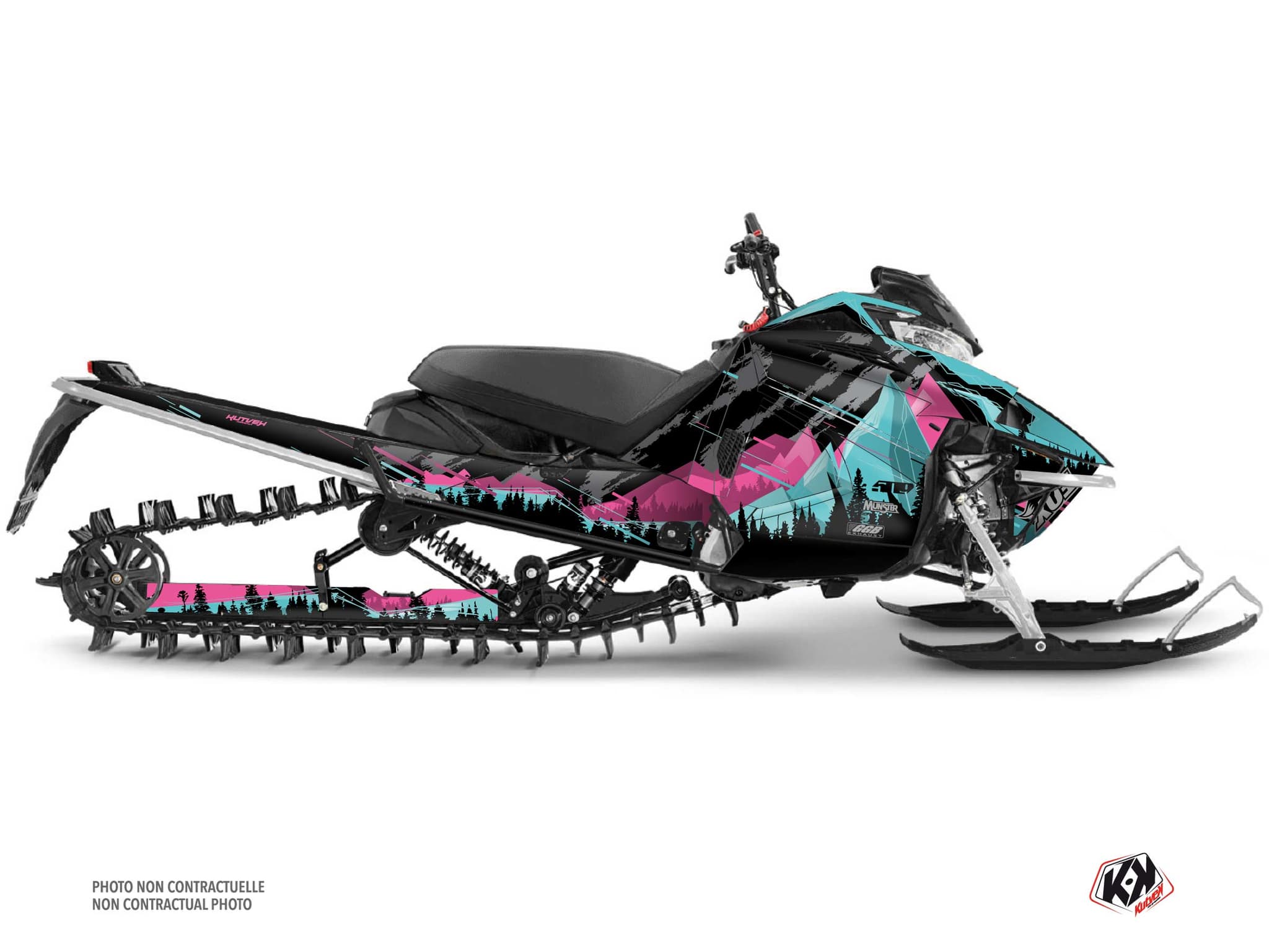 kit déco motoneige yamaha sx venom mountain meteor turquoise