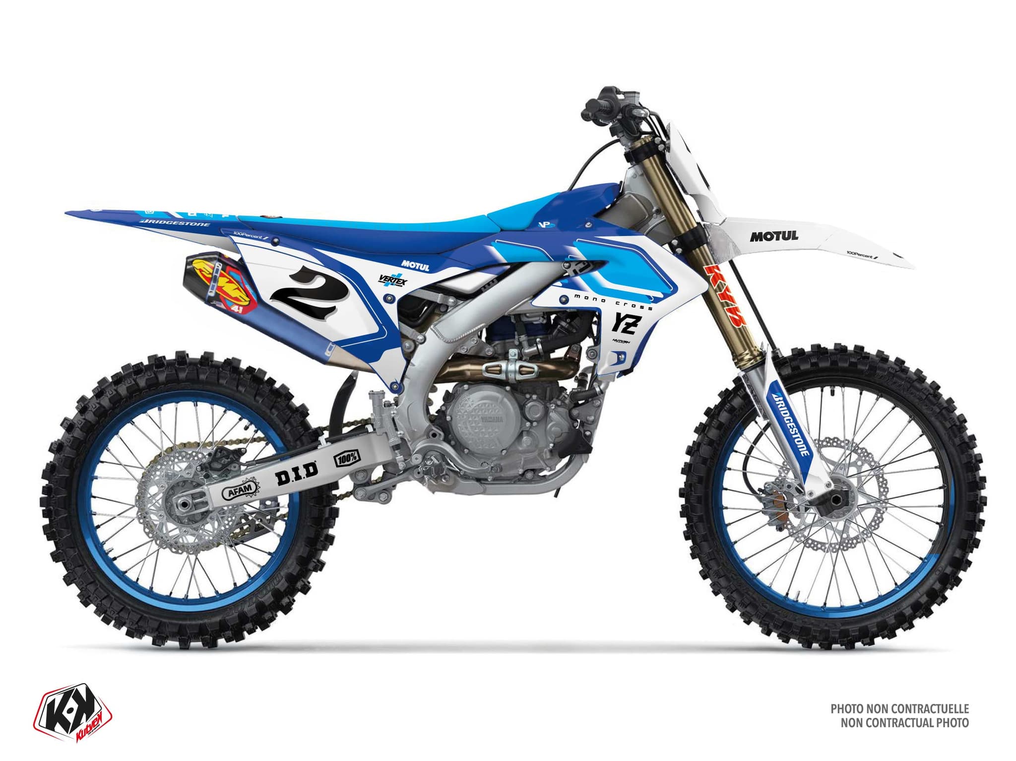 Dirt Bike YAMAHA YZ 450 F MILLESIME Cyan graphic kit