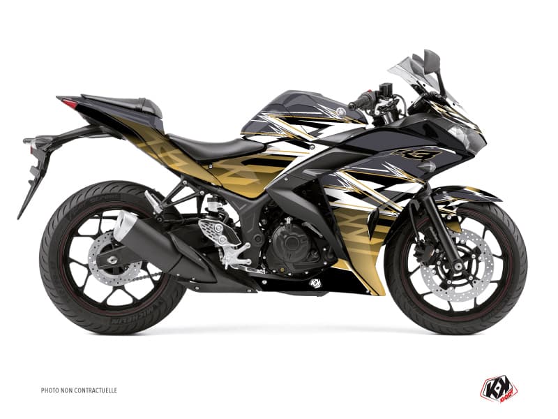 kit graphique moto yamaha r3 mission marron | Yamaha | Kutvek