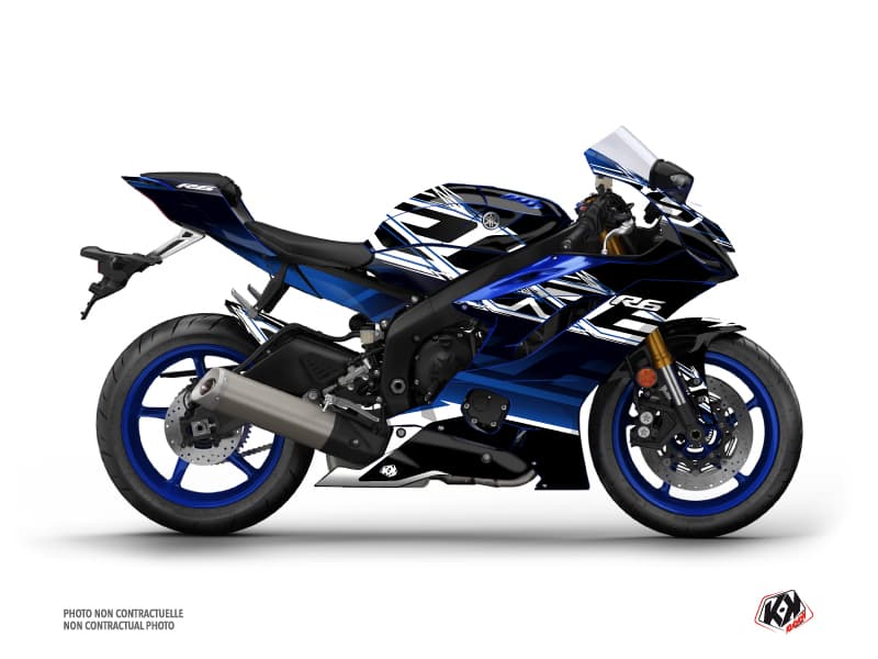 Kit graphique Moto Mission Yamaha R6 Noir Bleu | Yamaha | Kutvek