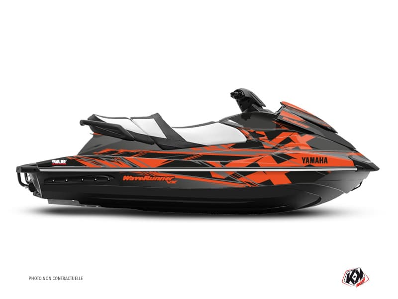 kit graphique jet-ski mission yamaha vx noir orange | Yamaha | Kutvek