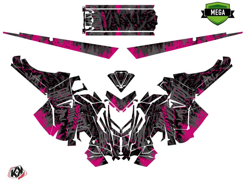 kit de decoração motoneige polaris rmk pro matryx backcountry preto-rosa | Polaris | Kutvek