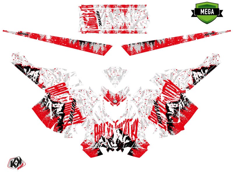kit de decoração motoneige polaris rmk pro matryx backcountry vermelho-branco | Polaris | Kutvek