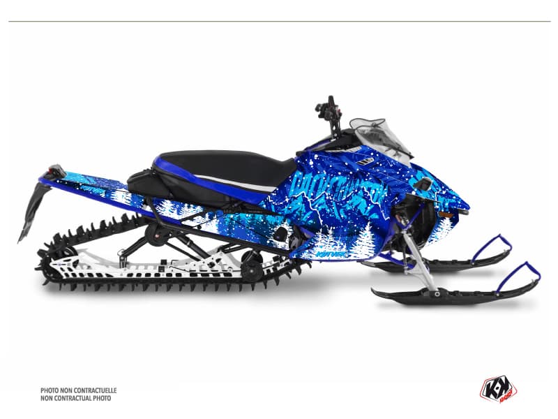 kit déco motoneige yamaha mountain max backcountry bleu