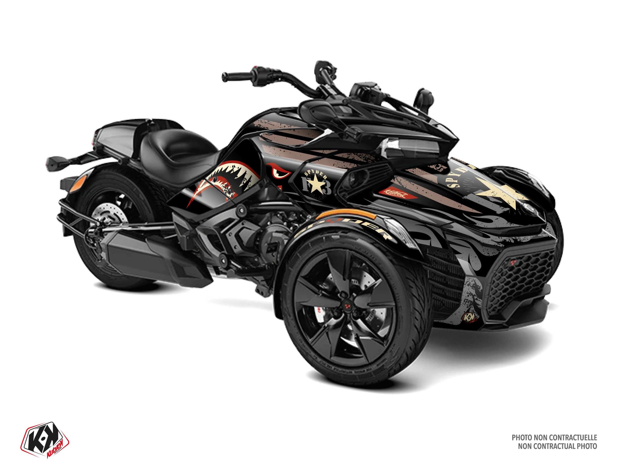 kit graphique navy beige hybride can-am spyder f3