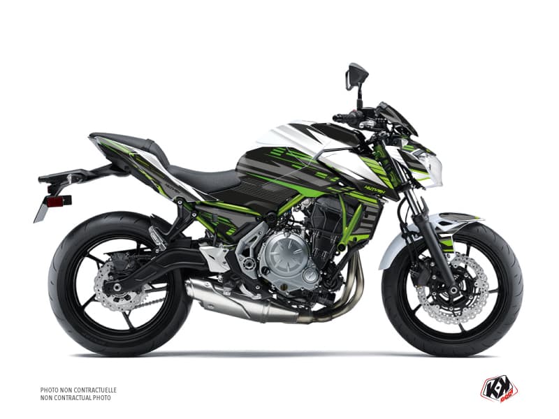 Kit graphique Moto Night Kawasaki Z 650 Blanc Vert
