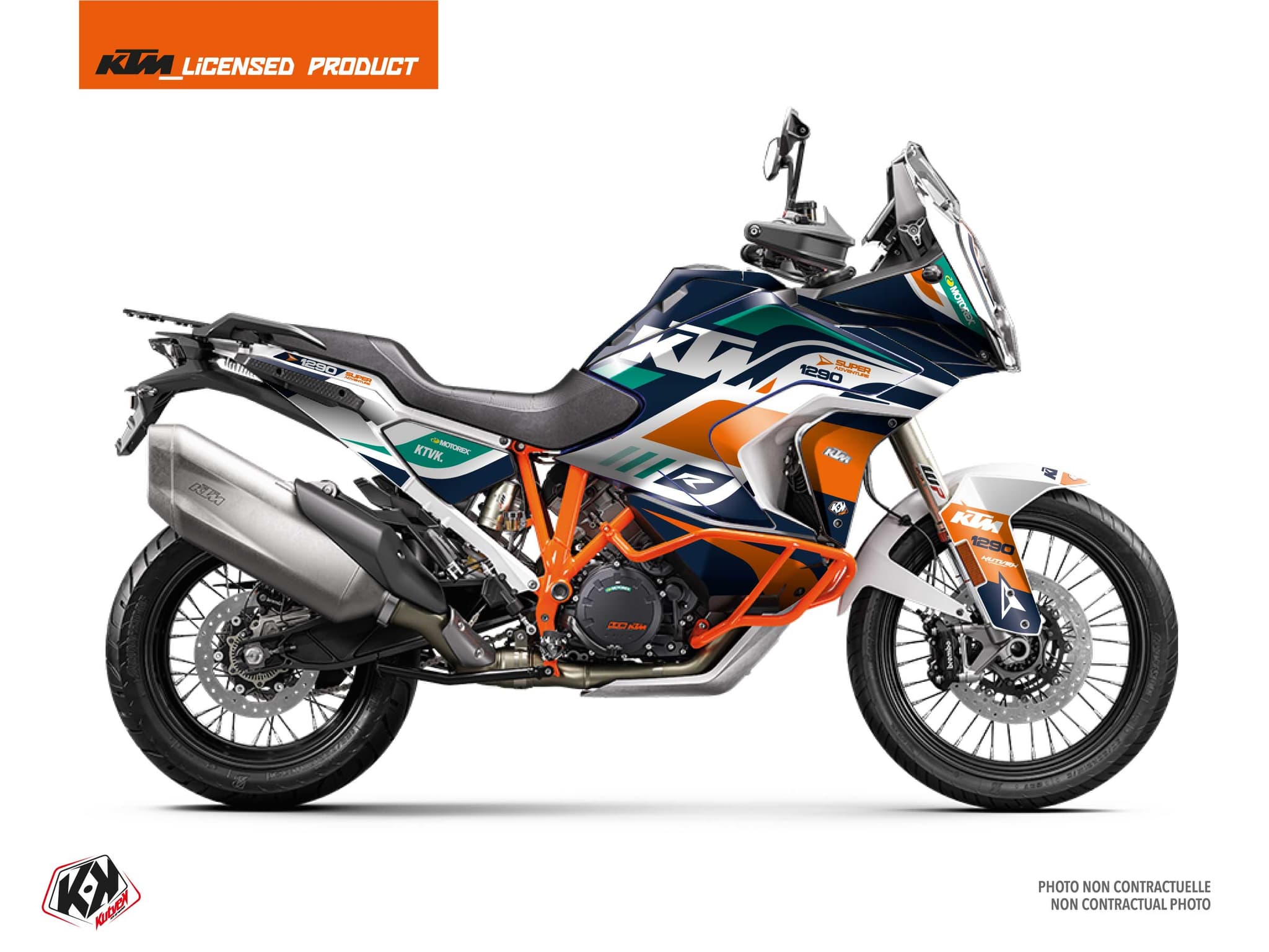 kit graphique moto ktm super adventure 1290 r northcape bleu