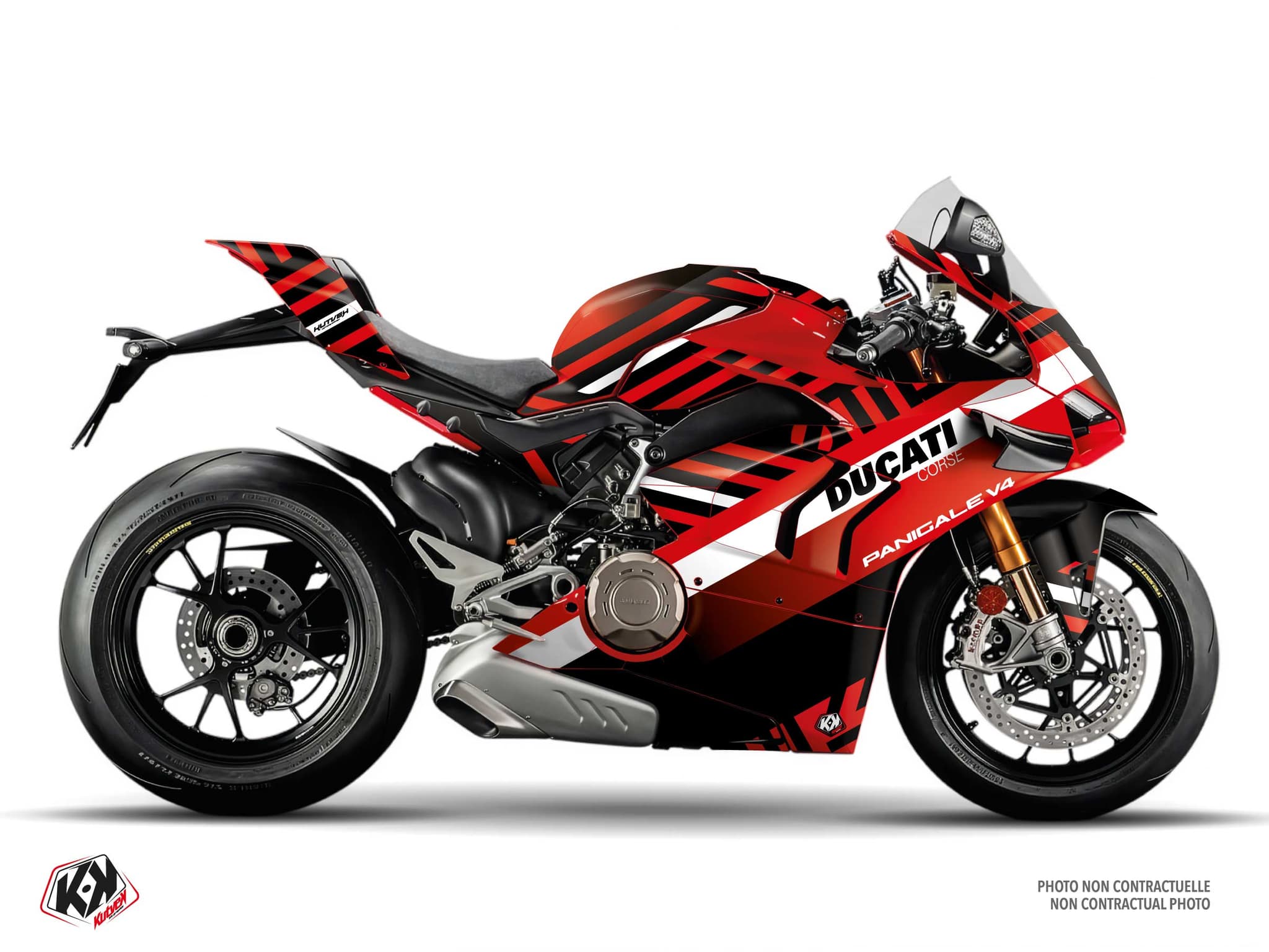 kit graphique moto ducati panigale v4 nyx rouge | Ducati | Kutvek
