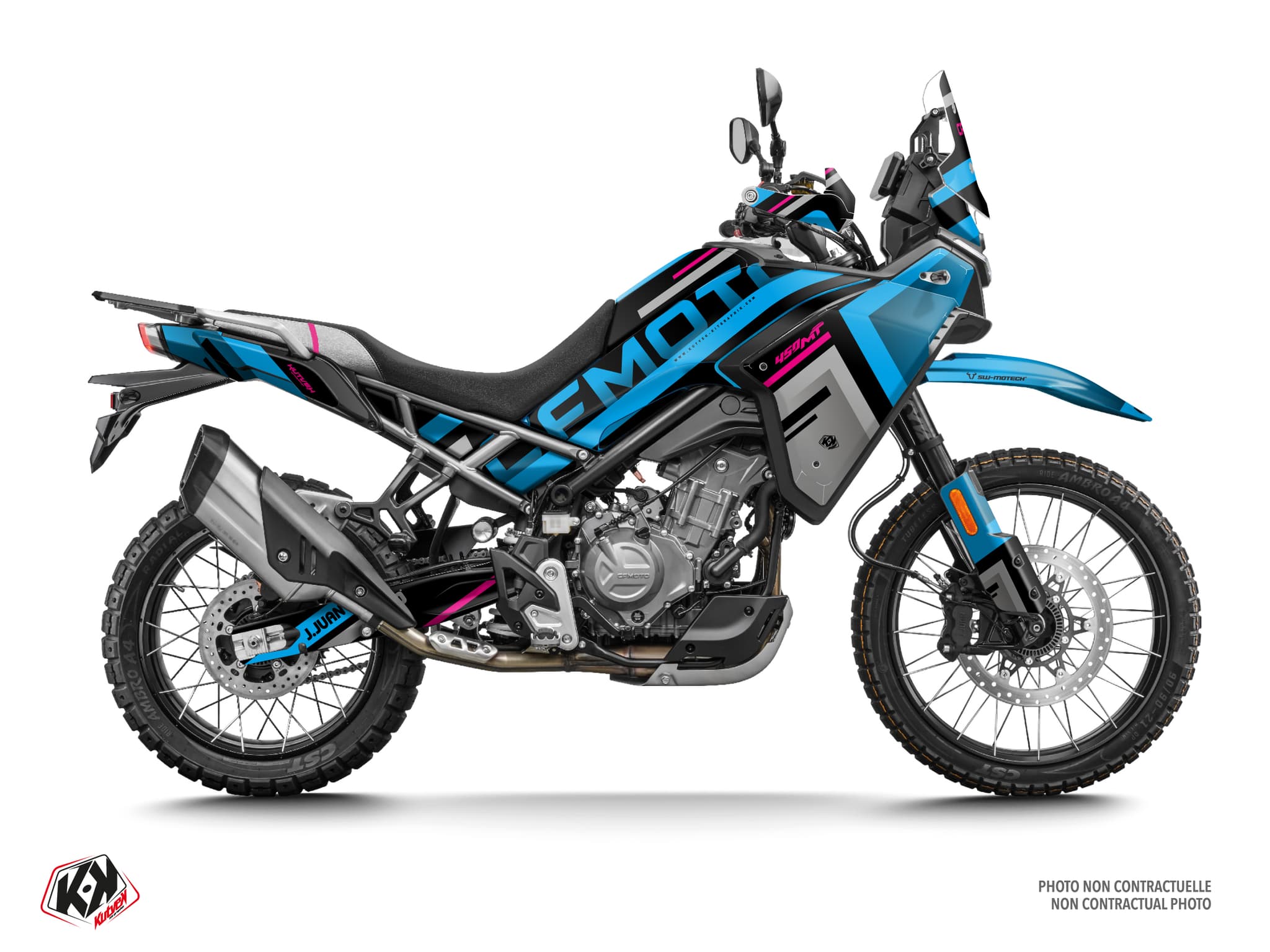 kit graphique moto cf moto mt 450 obsidian bleu