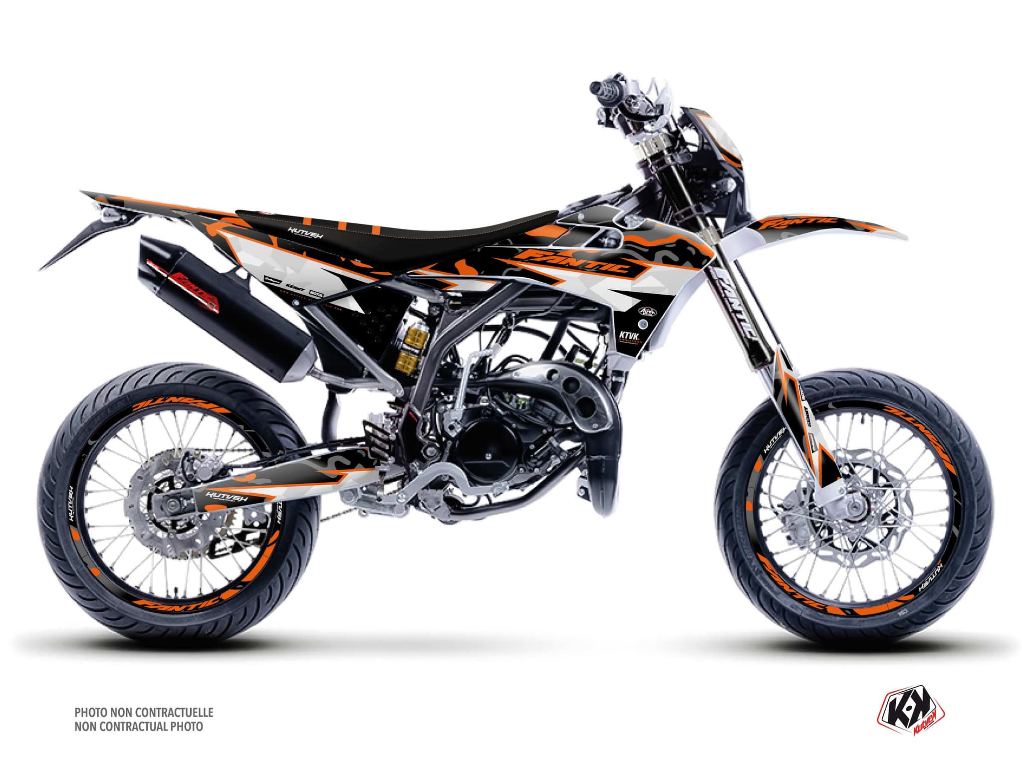 kit graphique 50cc fantic xm 50 barbarian orange | Fantic | Kutvek