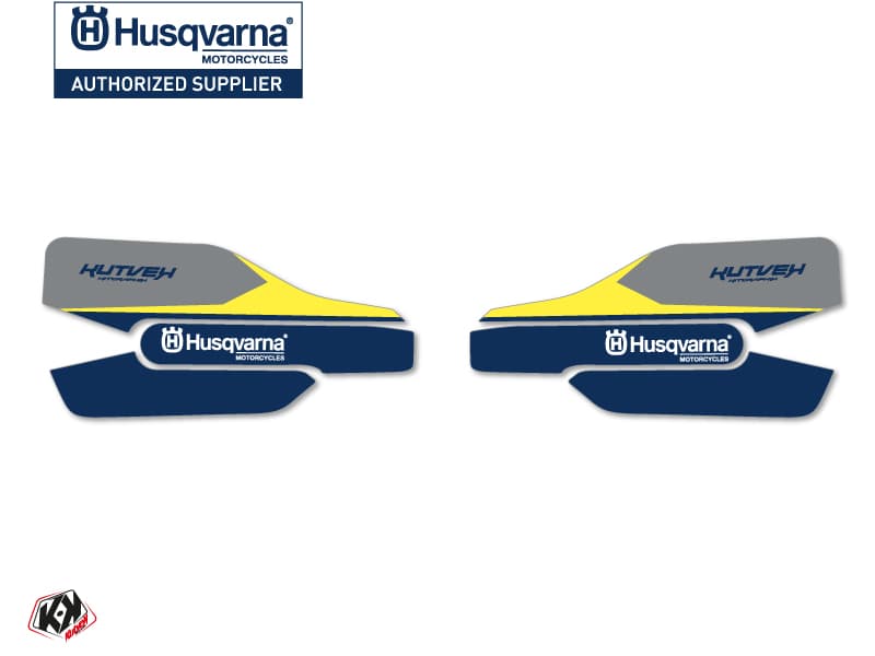 kit graphique stickers de protège mains orbit motocross husqvarna te-fe gris