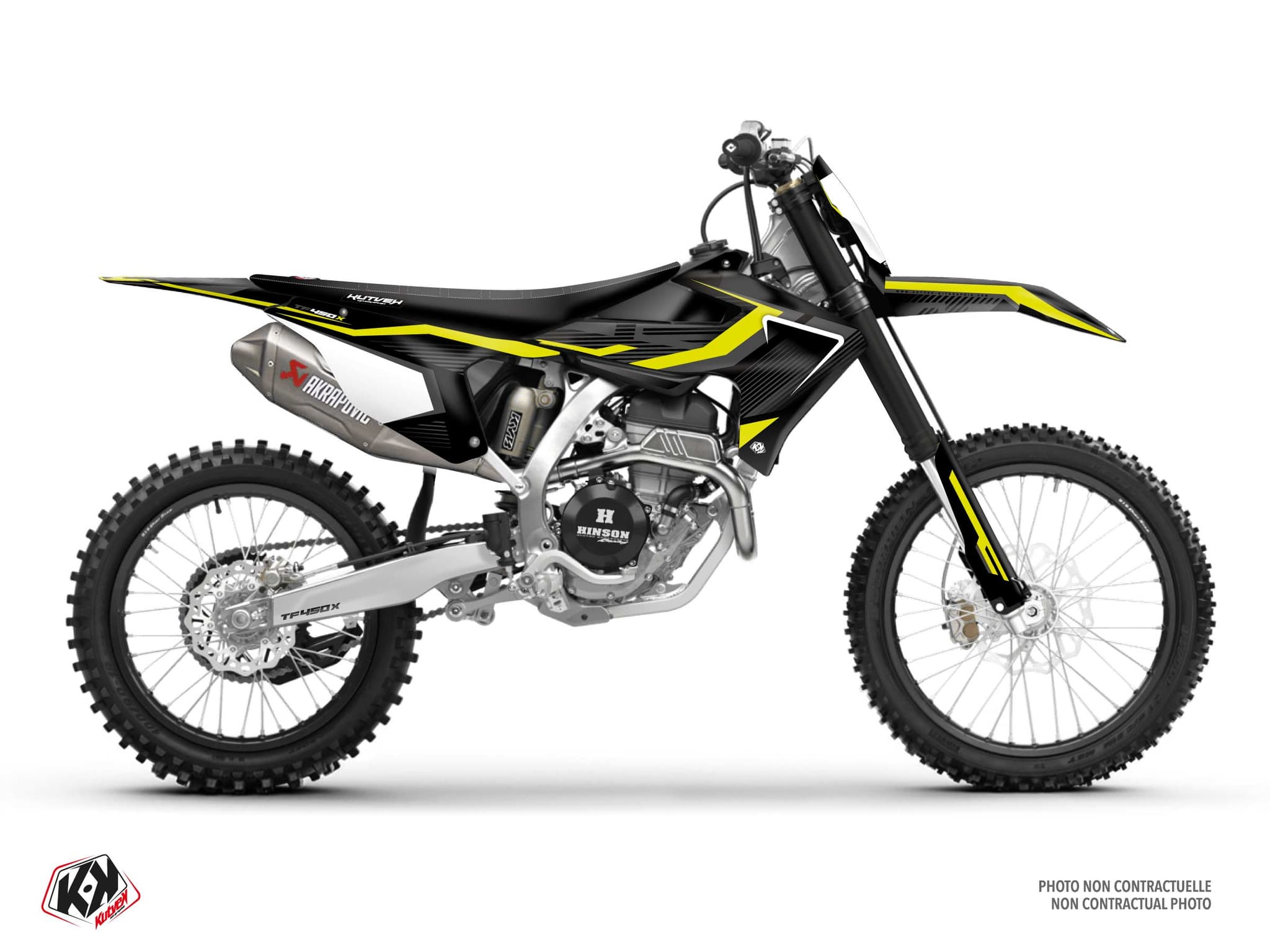 Dirt Bike TRIUMPH TF 450 X ORIGIN-A Black graphic kit | Triumph | Kutvek