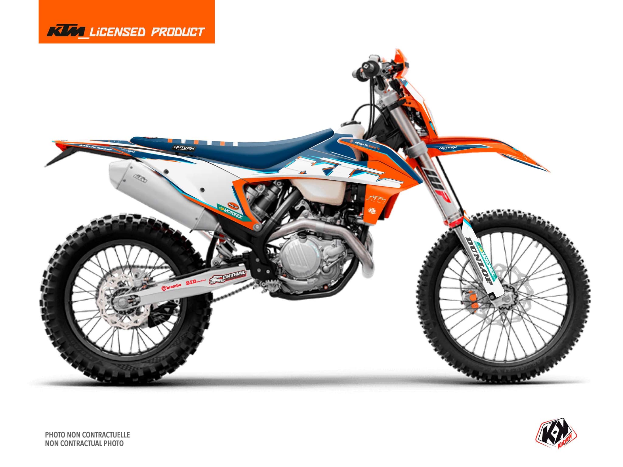 Kit graphique Moto Cross Origin-K22 KTM EXC-EXCF Bleu | KTM | Kutvek