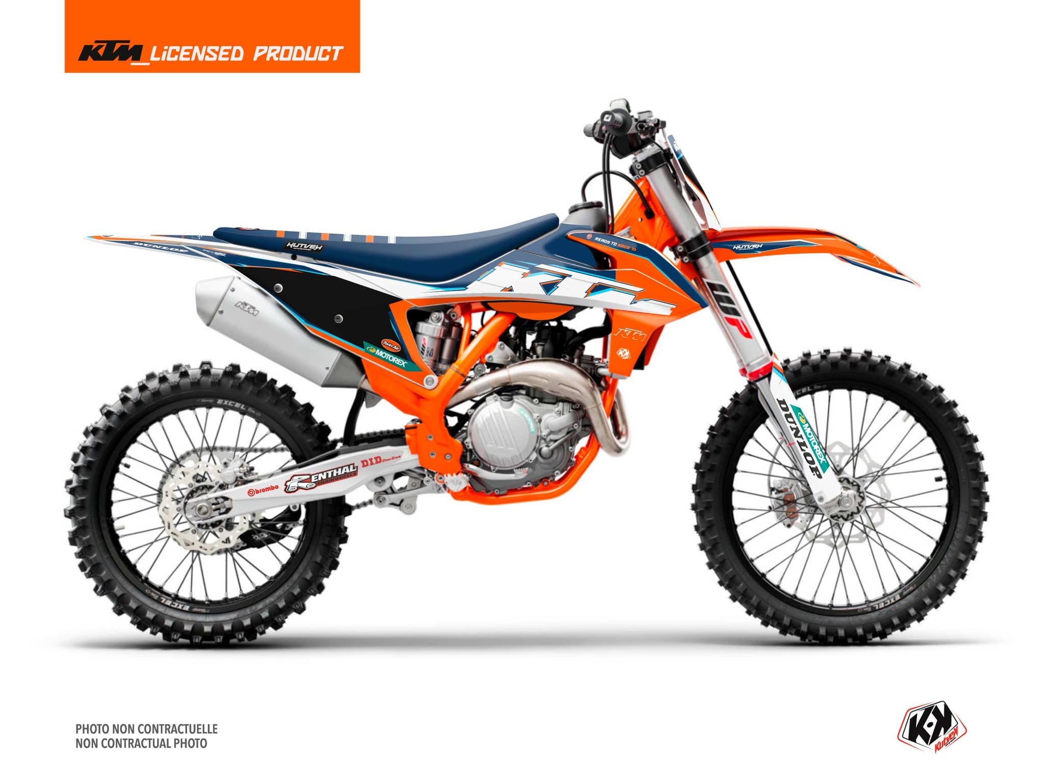 deko-set moto-cross origin-k22 ktm 250 sxf blau