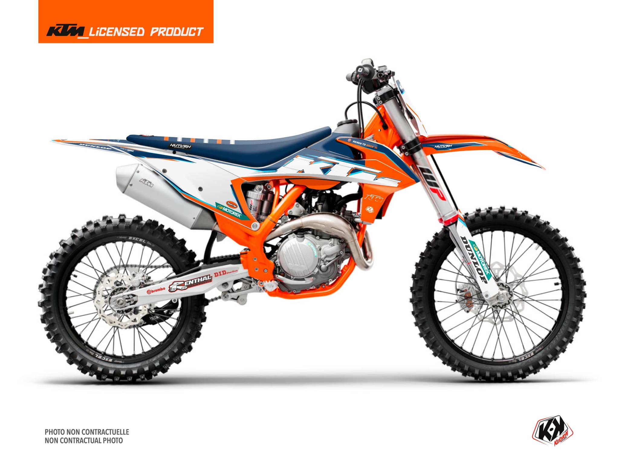 deko-set moto-cross origin-k22 ktm 350 sxf blau